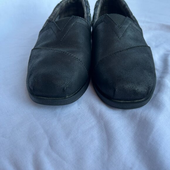 Women's Bobs by Sketchers Memory Foam Slip-On Shoes, Black, Size W8 - Picture 8 of 8